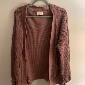 Universal thread brown/mauve cardigan